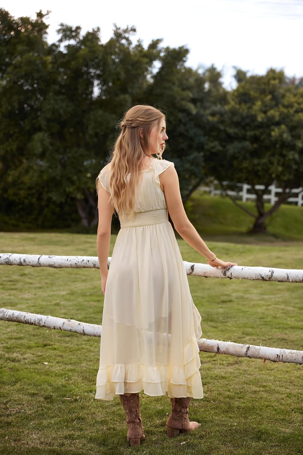 Detalle de Scarlet Darkness chiffon dress