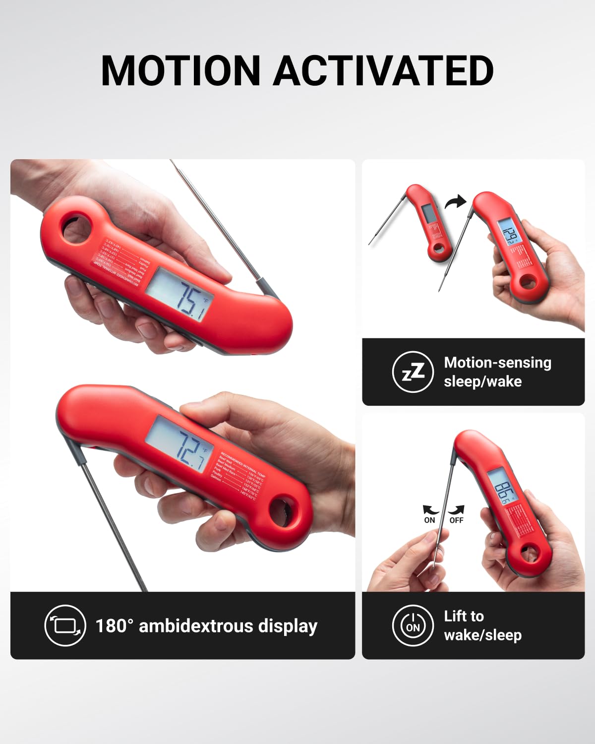 Thumbnail 6 de ThermoMaven F1 Turbo Meat Thermometer – 0.5s instant read, IP67 waterproof, foldable probe