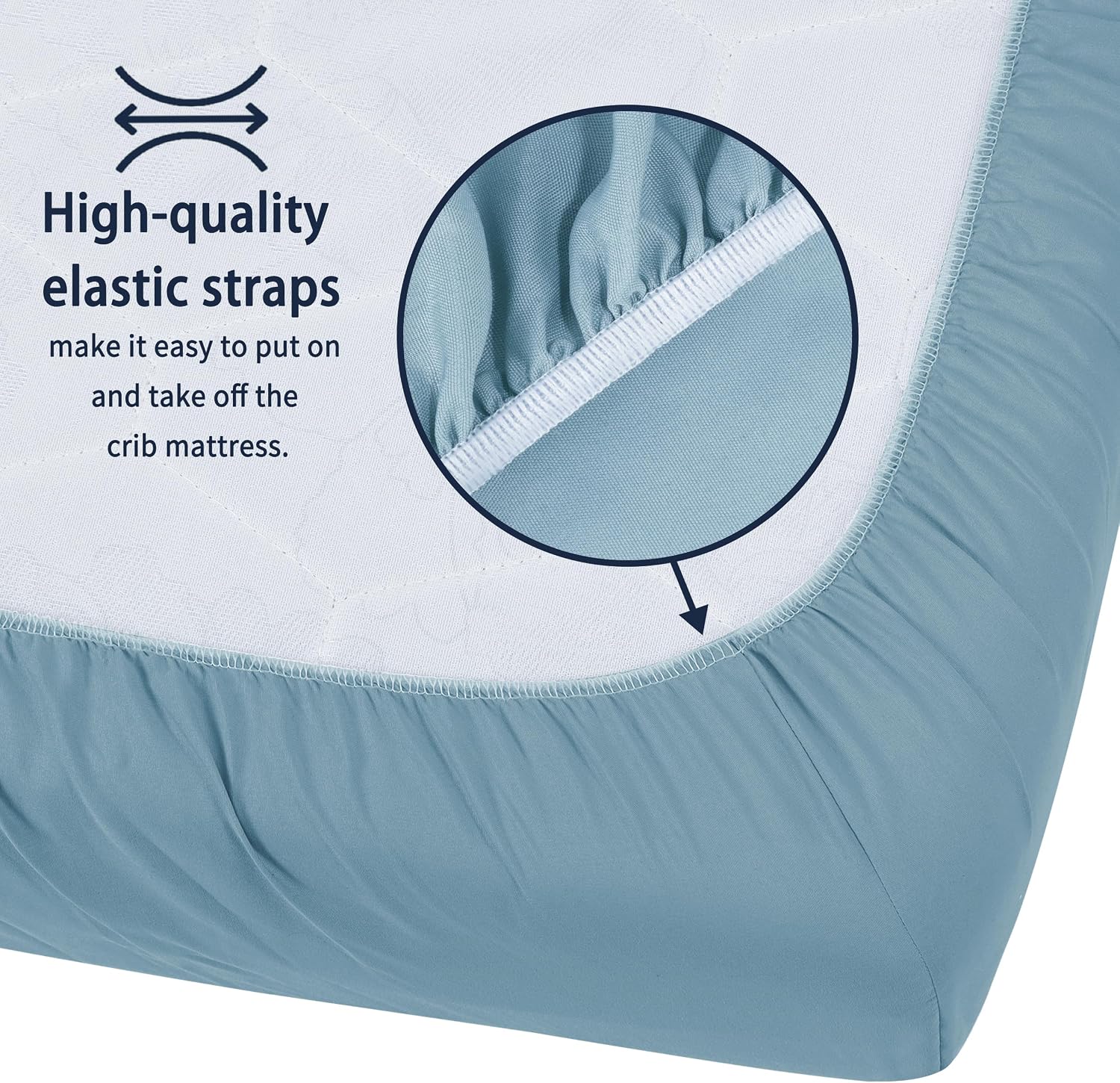 Detalle de GUNTAIL LQO6-Play Pack and Play Sheets, 2-Pack Microfiber Fitted Sheets
