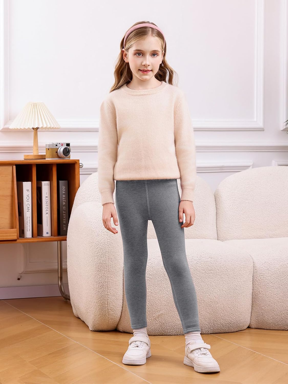 Thumbnail 6 de Vorvowry Thermoleggings für Mädchen mit weichem, gefüttertem Fleece – warme Winter-Stretchhose