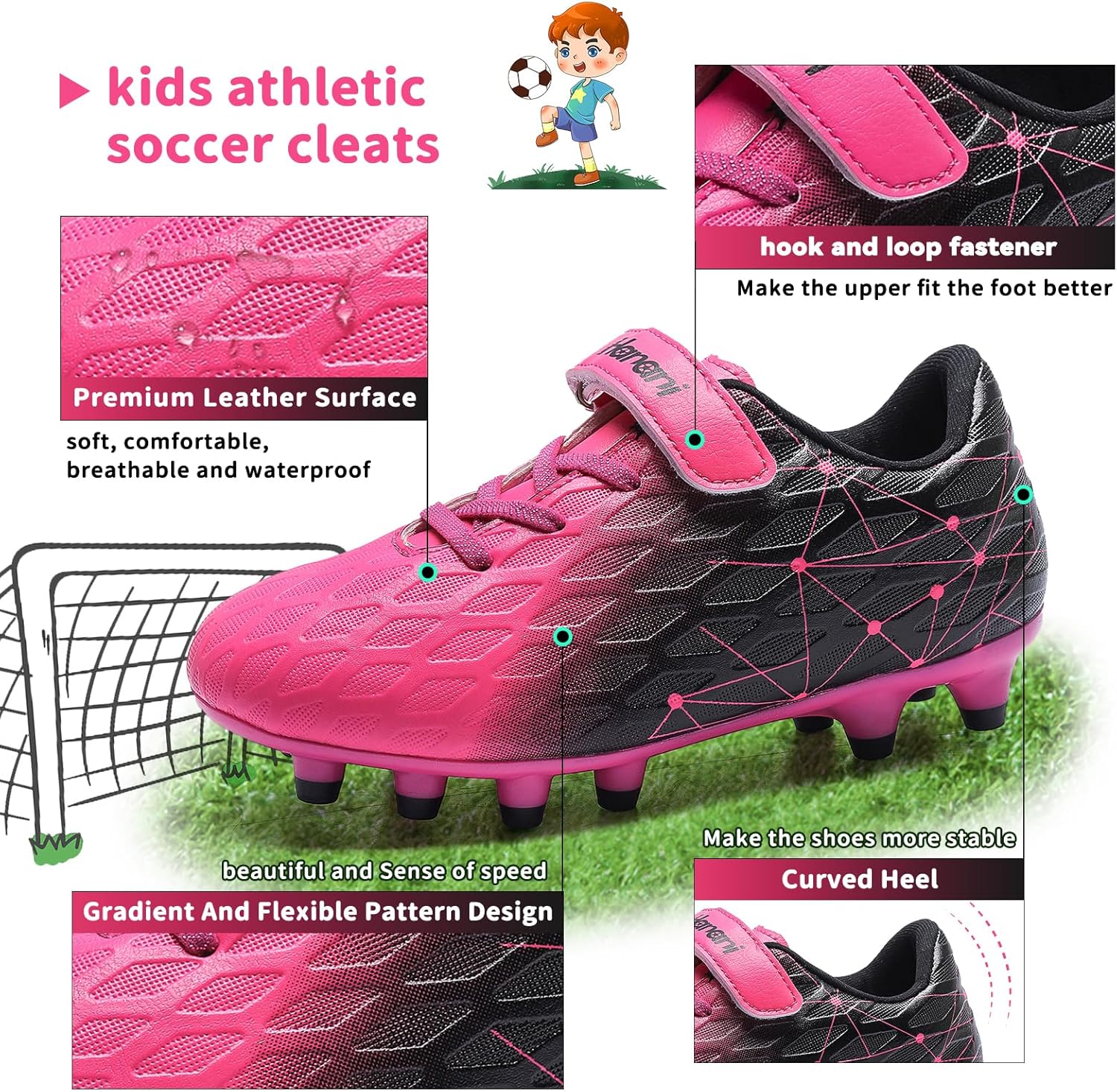 Detalle de Kids Football Boots FG/AG with Velcro
