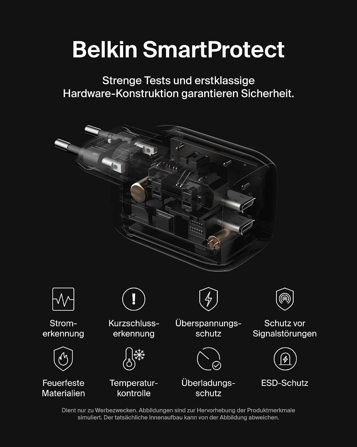 Thumbnail 6 de Belkin Gaming USB-C Ladegerät mit 2 Anschlüssen (65 W, GaN) für Nintendo Switch 2, iPhone & mehr – Schwarz