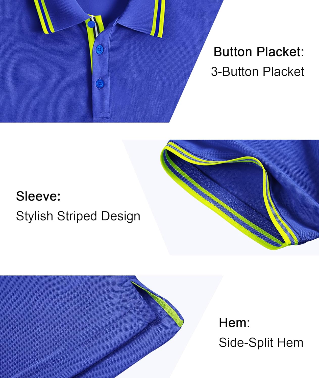 Thumbnail 2 de Geeksport Men's Short Sleeve Polo Shirt – Breathable Golf Polo for Everyday Wear
