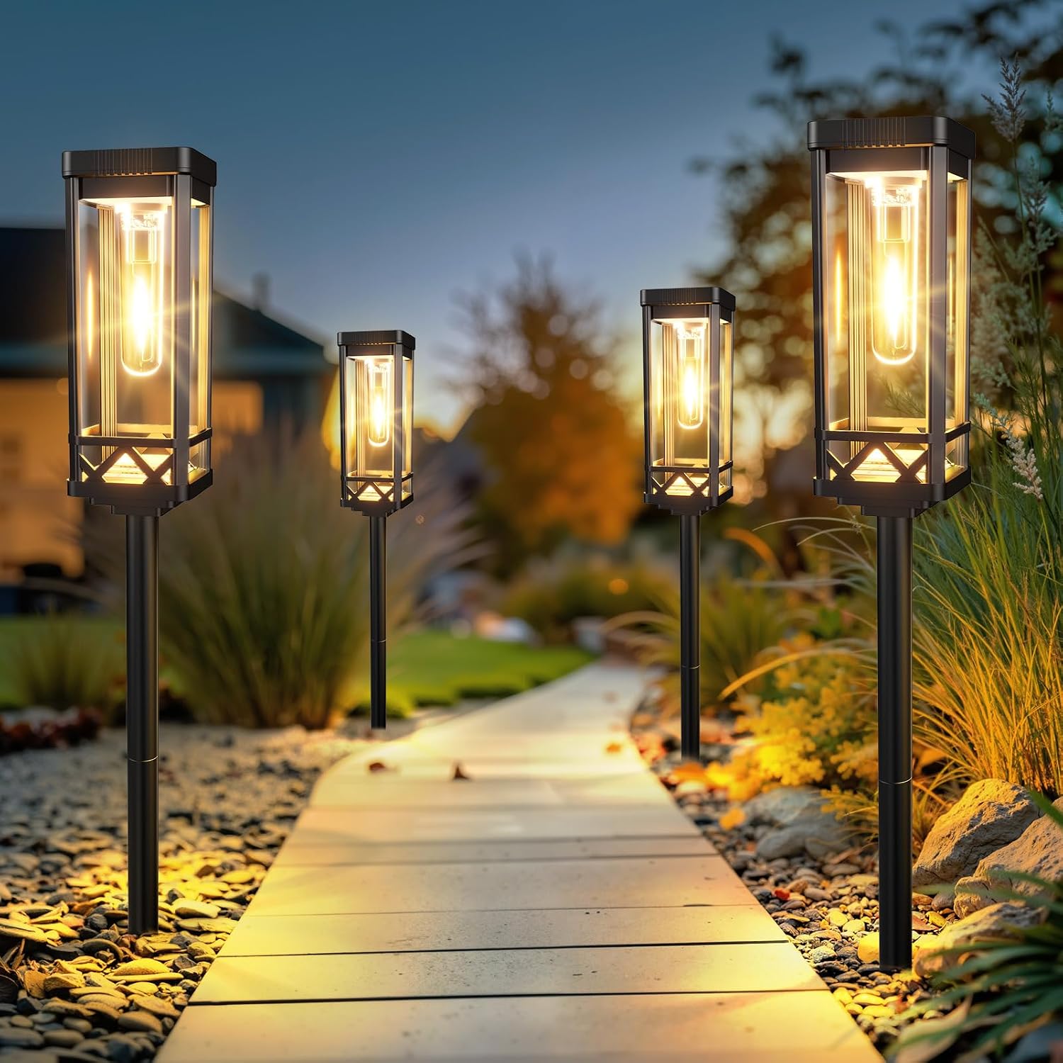 Thumbnail 6 de BUCASA TPL059 – 6 lamp solarnych LED do ogrodu, IP65, ciepła biel