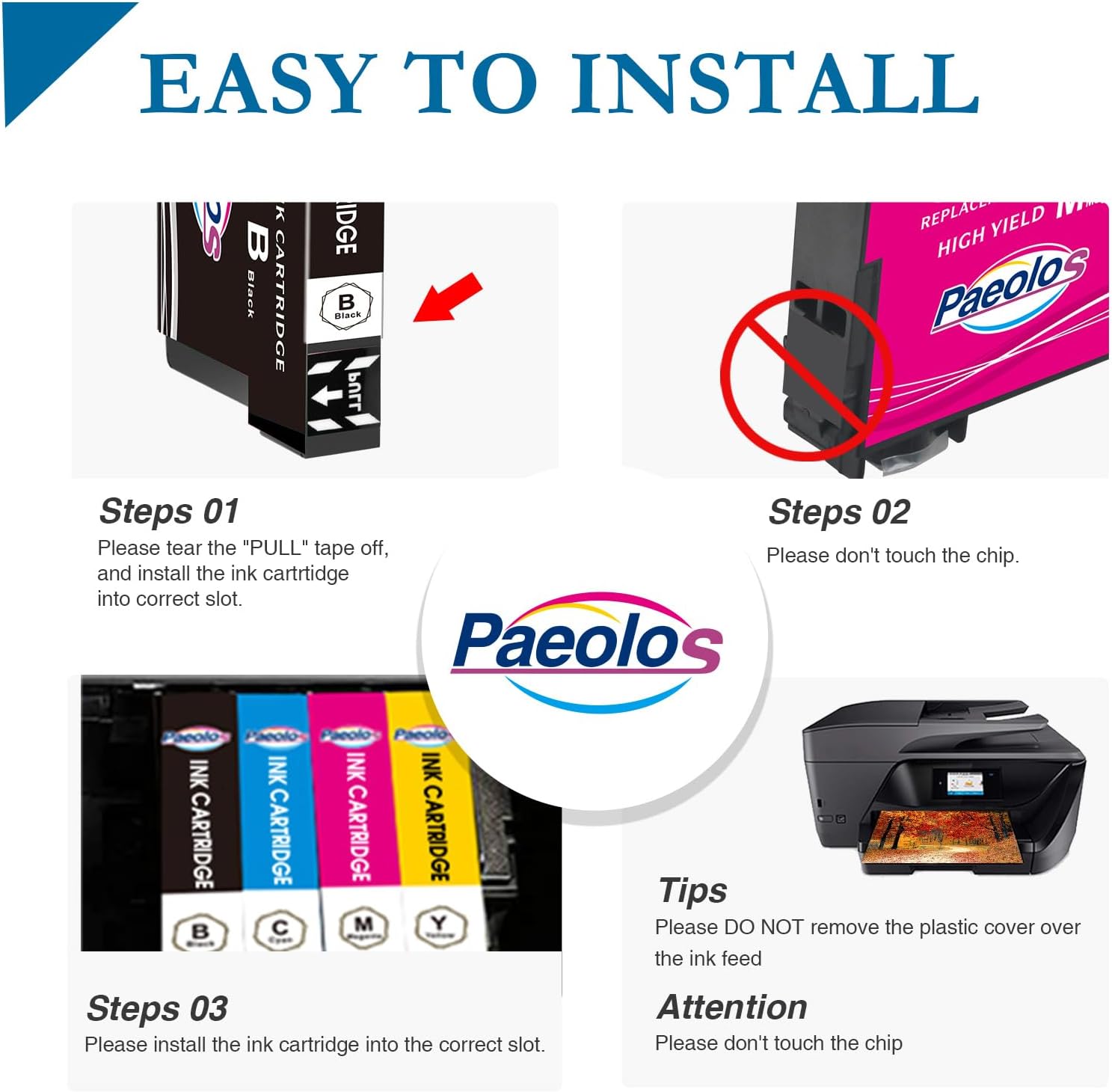 Detalle 2 de Paeolos 604XL ink cartridges multipack 12 Pack 🖨