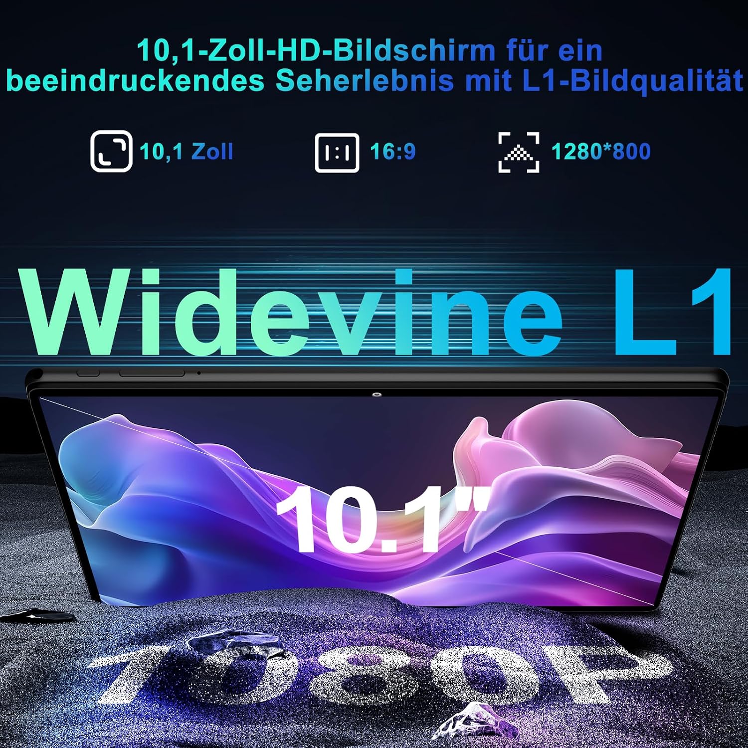 Detalle de SUAAT 2026 Tablet Android 10 Zoll – Octa Core, 64 GB ROM, 2 TB Erweiterung, 5G/2,4G WLAN, GMS, Bluetooth 5.0, 8 MP + 5 MP, inklusive Hülle, Tastatur und Maus (Schwarz)