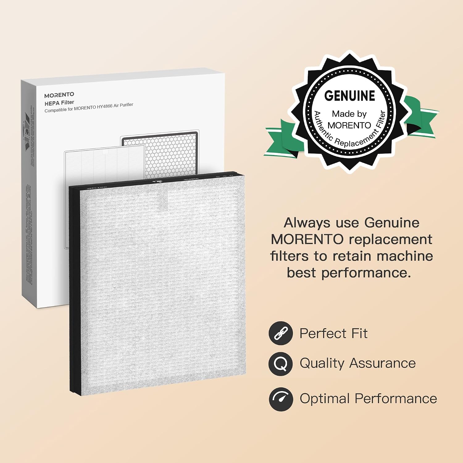 Detalle de MORENTO HEPA air purifier filter HY4866