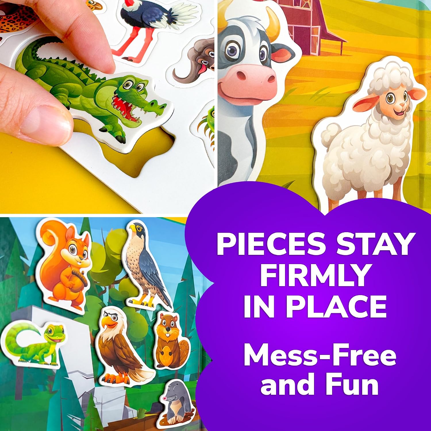 Detalle de Magnetic travel puzzles with 80+ pieces