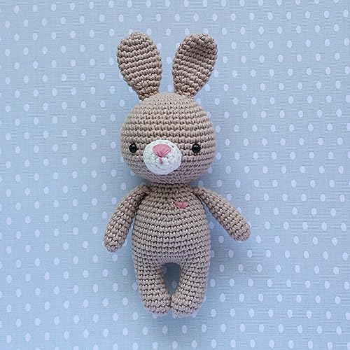 Thumbnail 1 de Kuscheltier gehäkeltes Häschen Mini – 18 cm, Handarbeit, Baumwolle, beige