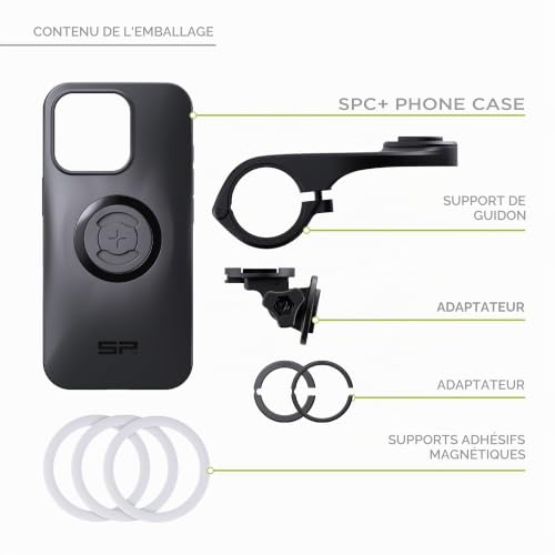 Detalle de SP CONNECT Road Bike Bundle SPC+ pour iPhone 15 — Étui SPC+ + Fixation guidon