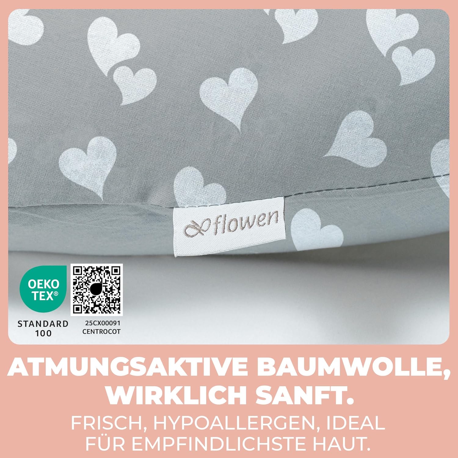 Thumbnail 4 de Flowen Stillkissen Klein für Neugeborene – vielseitiges Still- und Komfortkissen
