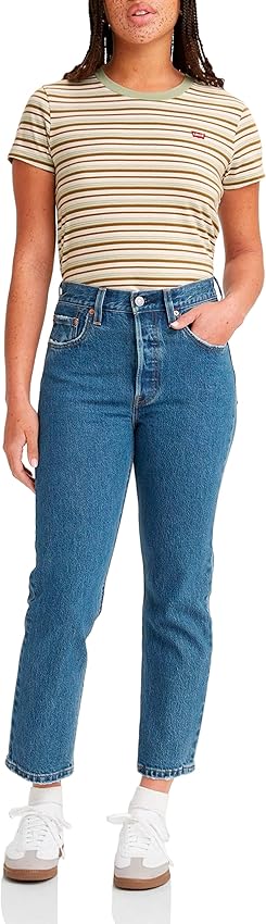 Detalle de Levi's 501 Crop Vaqueros Mujer Jazz Pop 🌟