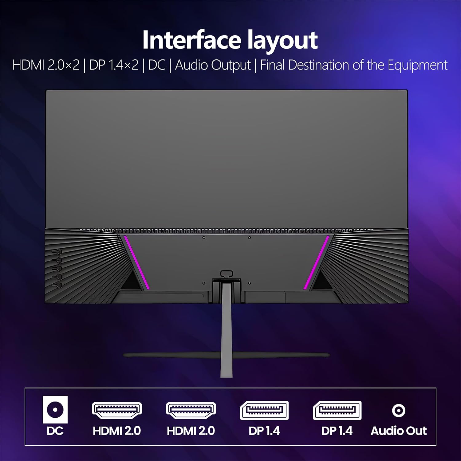 Detalle de Gawfolk 27-inch 2K Gaming Monitor (120Hz, QHD IPS, G-Sync/Adaptive Sync, VESA 75x75)