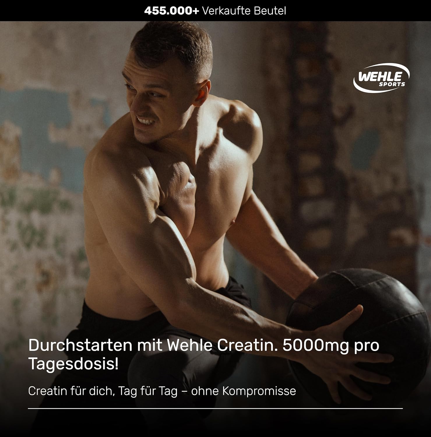 Thumbnail 1 de Wehle Sports Creatin Monohydrat 1kg Pulver