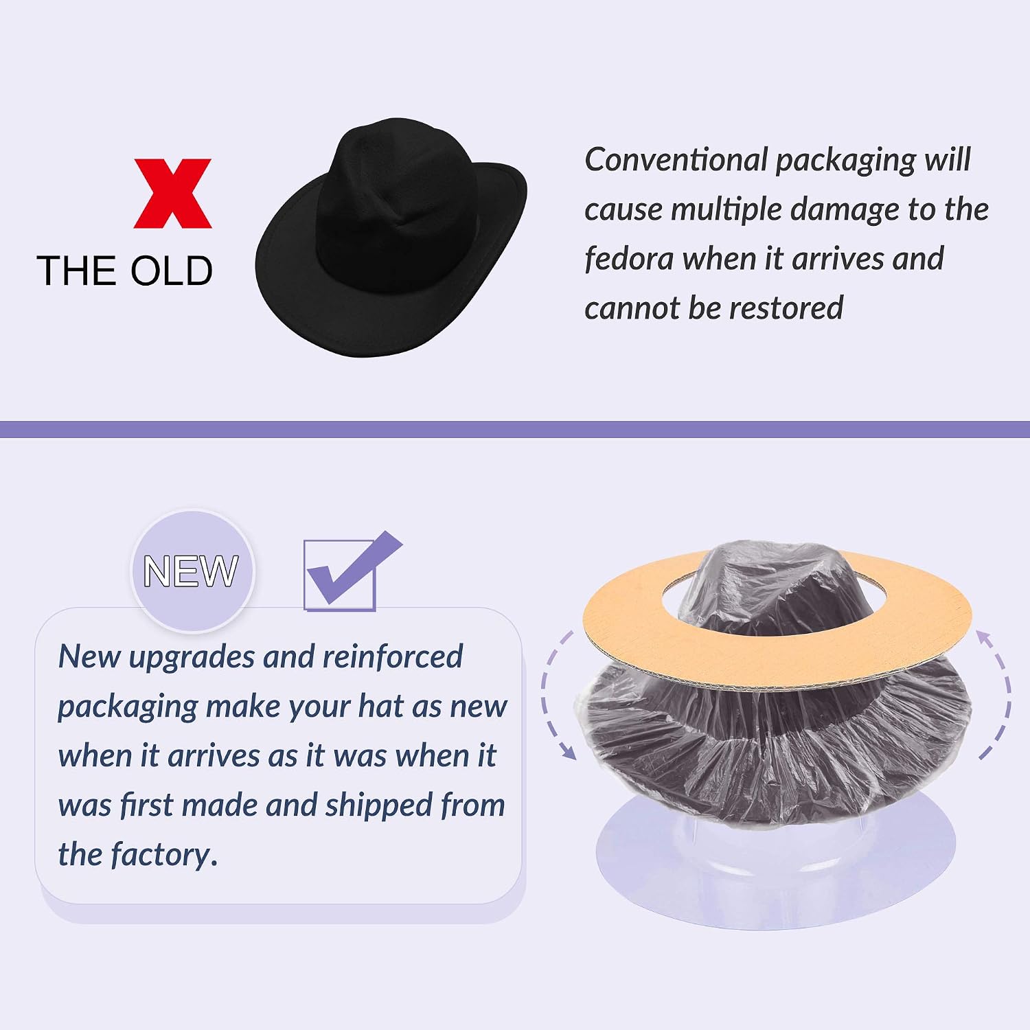 Detalle 1 de KUJUHA Felt Fedora Hat