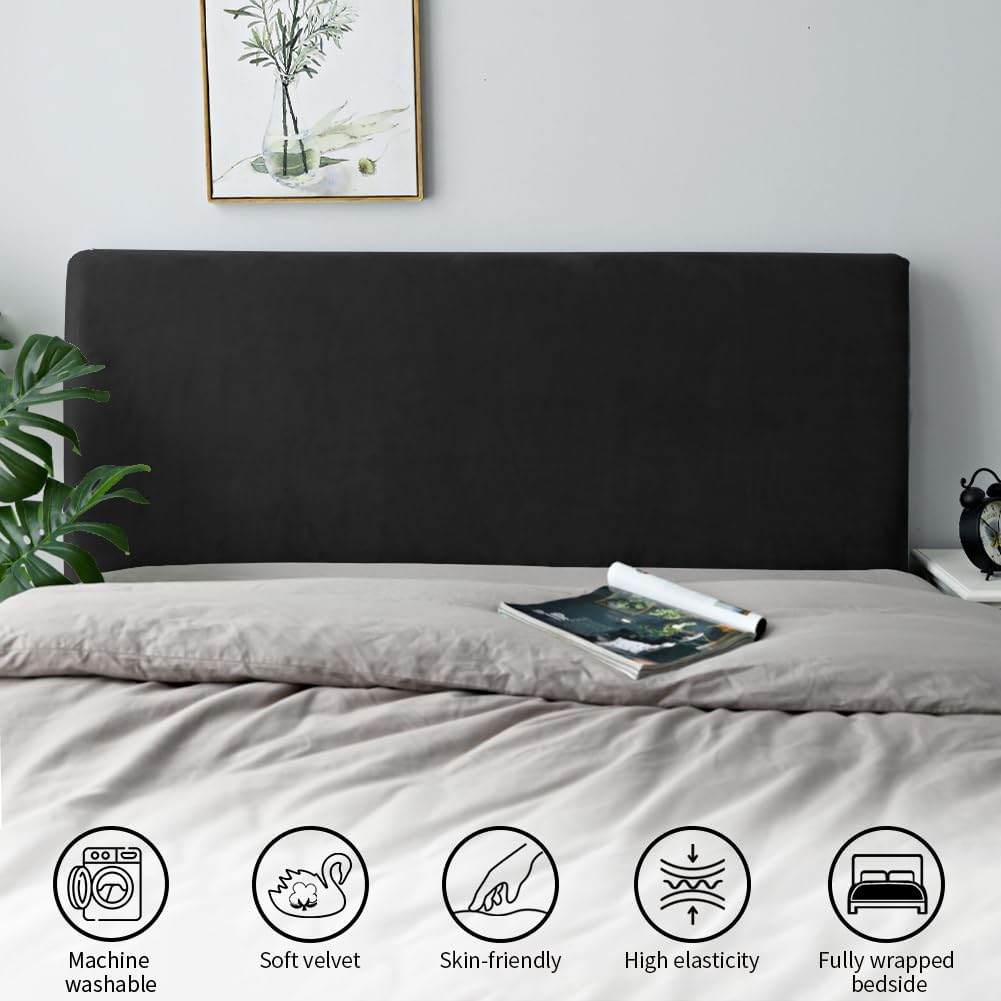Thumbnail 2 de Caijin Bed Headboard Cover 150–170 cm, velvet headboard protector