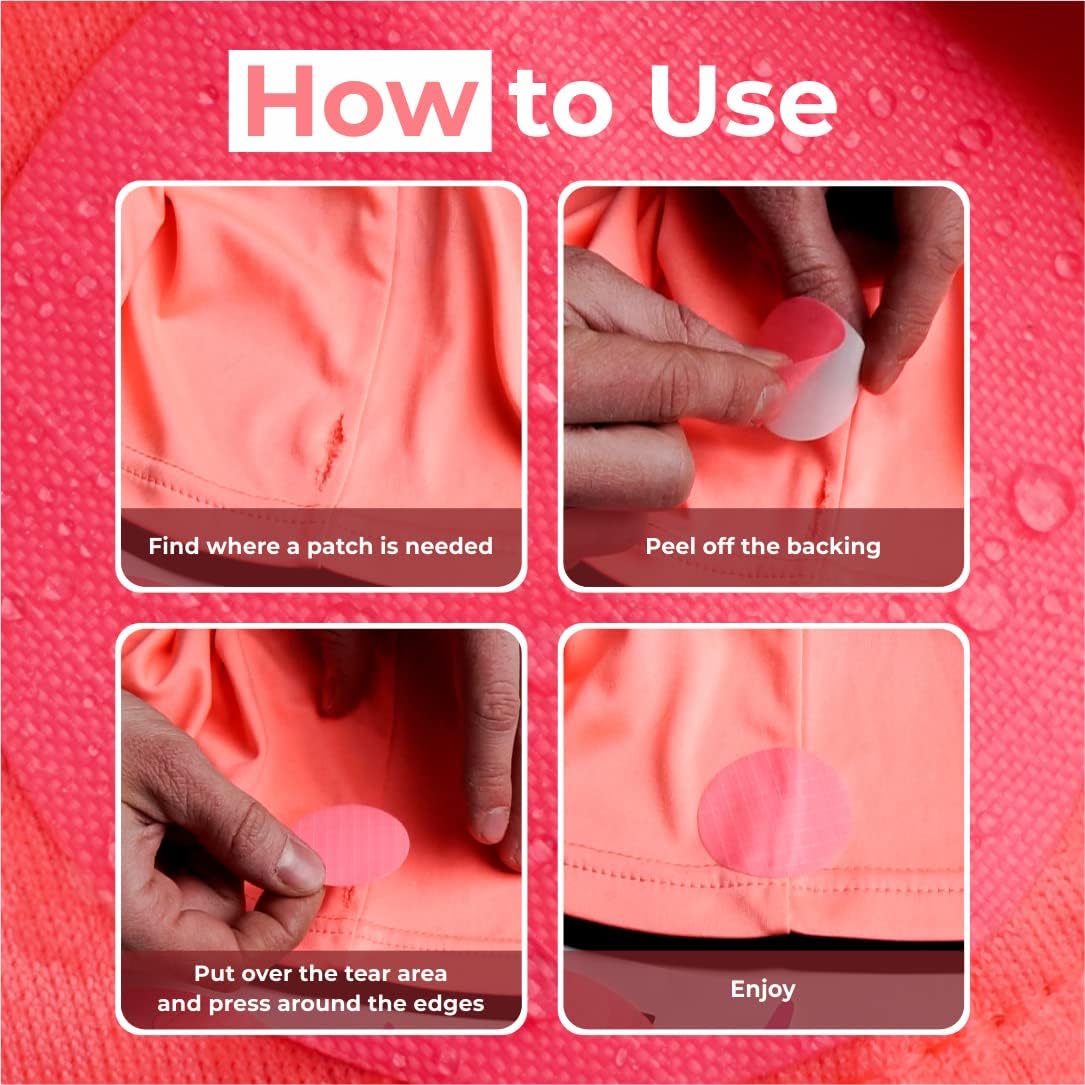 Detalle de aZengear Repair Patches DIY kit (11 pcs) for down jackets, tents, shoes & more