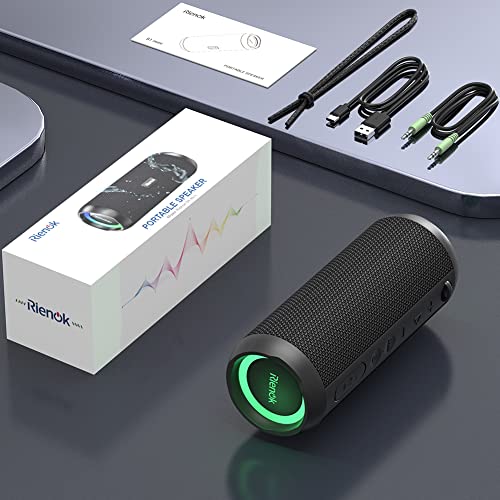 Thumbnail 7 de RIENOK Altavoz Bluetooth 30W Portátil: potencia, impermeabilidad IPX7 y RGB para fiestas al aire libre