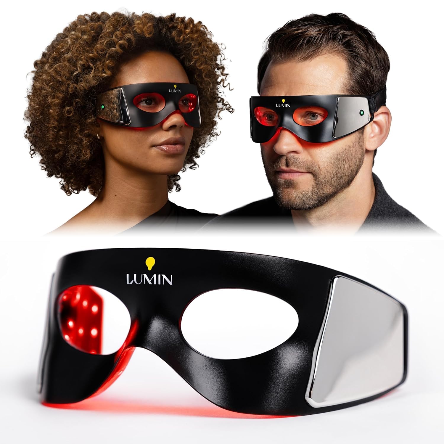 Detalle de Luminator LED Eye Mask for Men and Women (Red Light Therapy) — 3 Minutes a Day for Dark Circles & Wrinkles