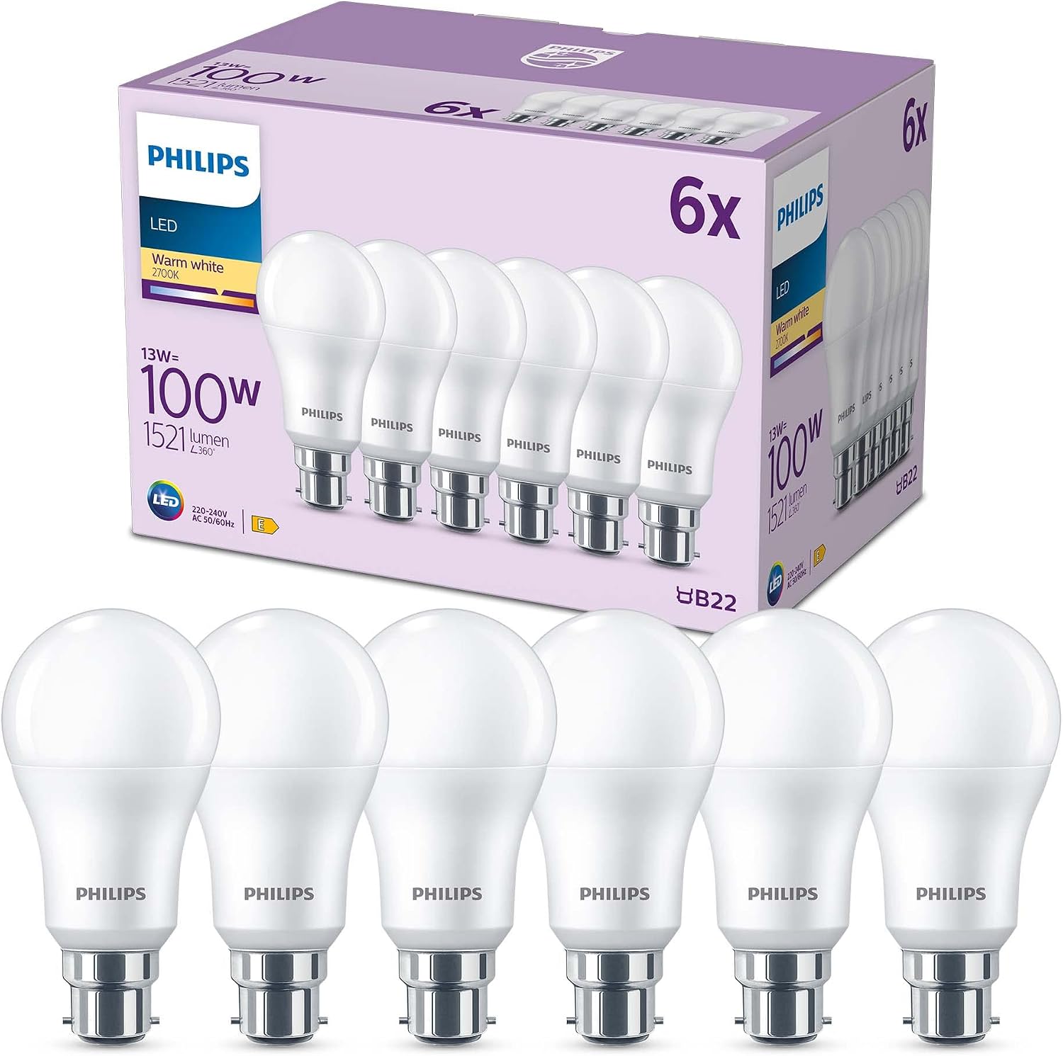 Thumbnail 4 de PHILIPS LED Classic A60 6 Pack 2700K
