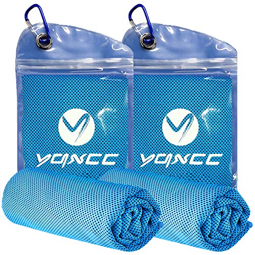 Detalle de YQXCC Kühlendes Handtuch 120x30 cm, 2er-Pack – sofortige Kühlung für Nacken & Gesicht