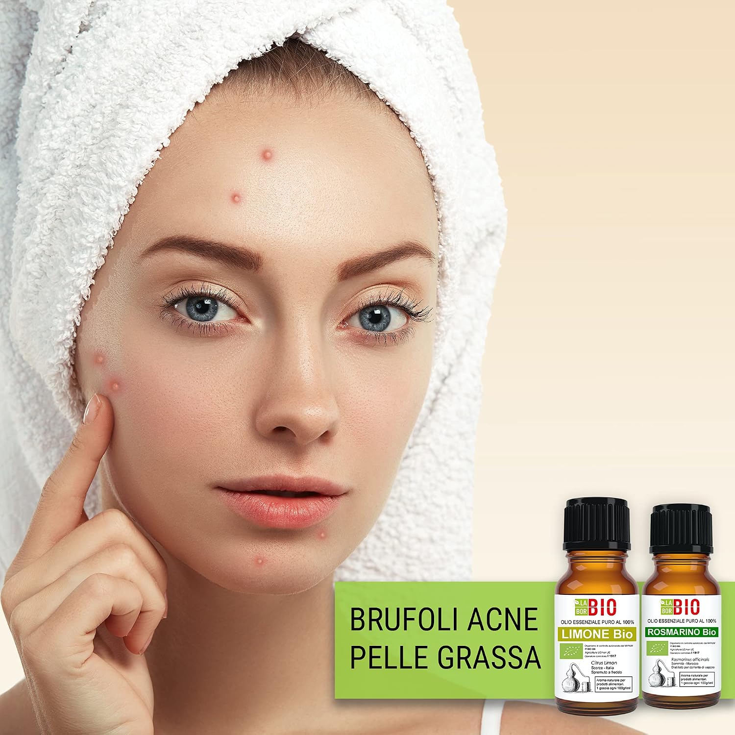 Detalle de Set di oli essenziali Rosmarino e Limone Bio – 2x10 ml puri e naturali