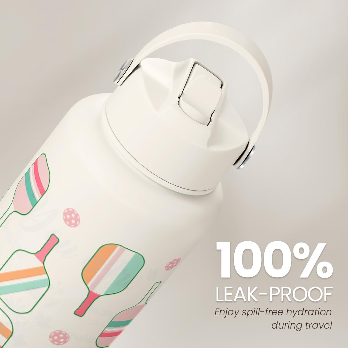 Thumbnail 3 de Pickleball Water Bottle 32oz Stainless Steel Insulated Vacuum with Lid