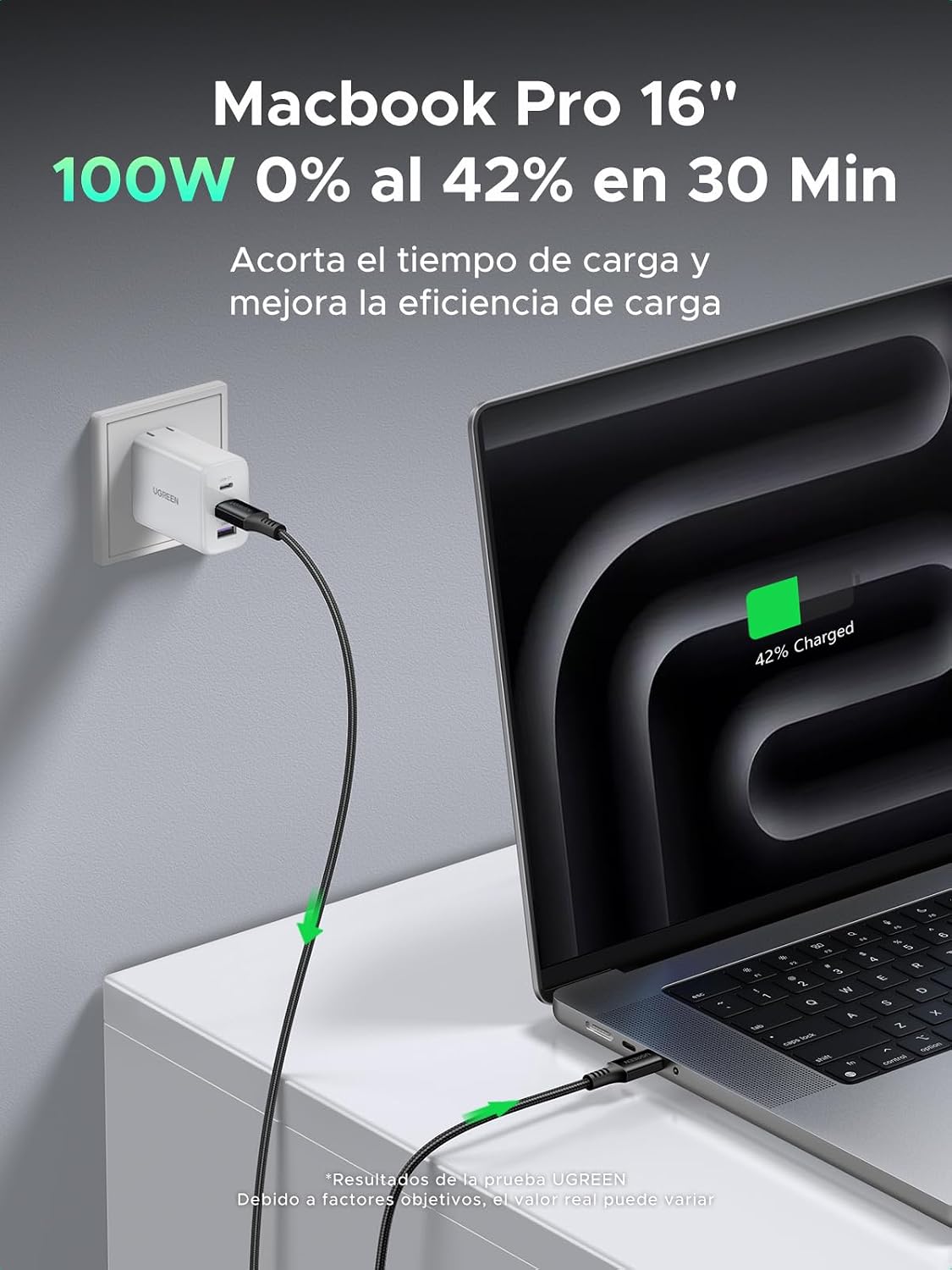 Thumbnail 2 de UGREEN 100W Cable USB C PD 3.0 3 m