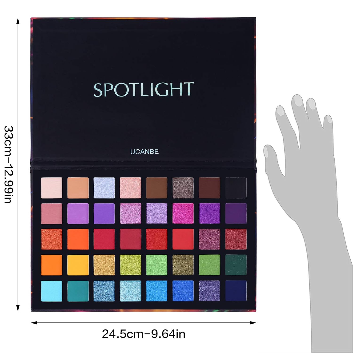 Detalle 1 de UCANBE Spotlight Lidschatten Palette 40 Farben
