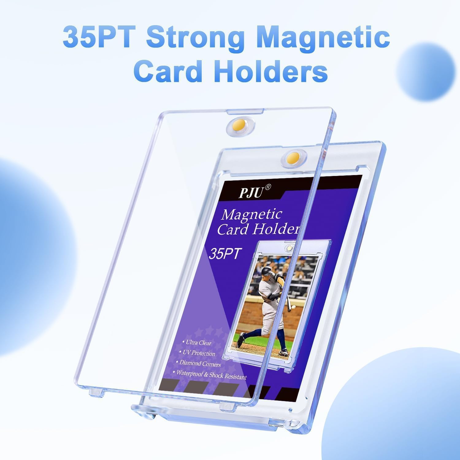 Detalle 2 de 30ct Magnetic Card Holder, 35pt One Touch Card Protector with UV Shield