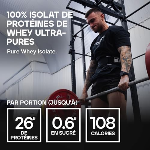 Detalle de Bulk Pure Whey Isolate Chocolat — 1kg, protéine isolate de lactosérum
