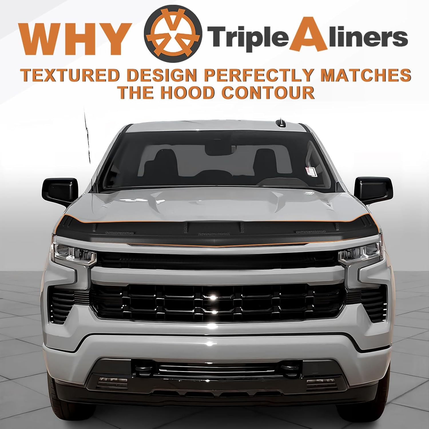 Thumbnail 6 de TripleAliners TPE Hood Deflector Protector for 2019-2025/2026 Chevy Silverado 1500 (Excludes ZR2 & Trail Boss trims)