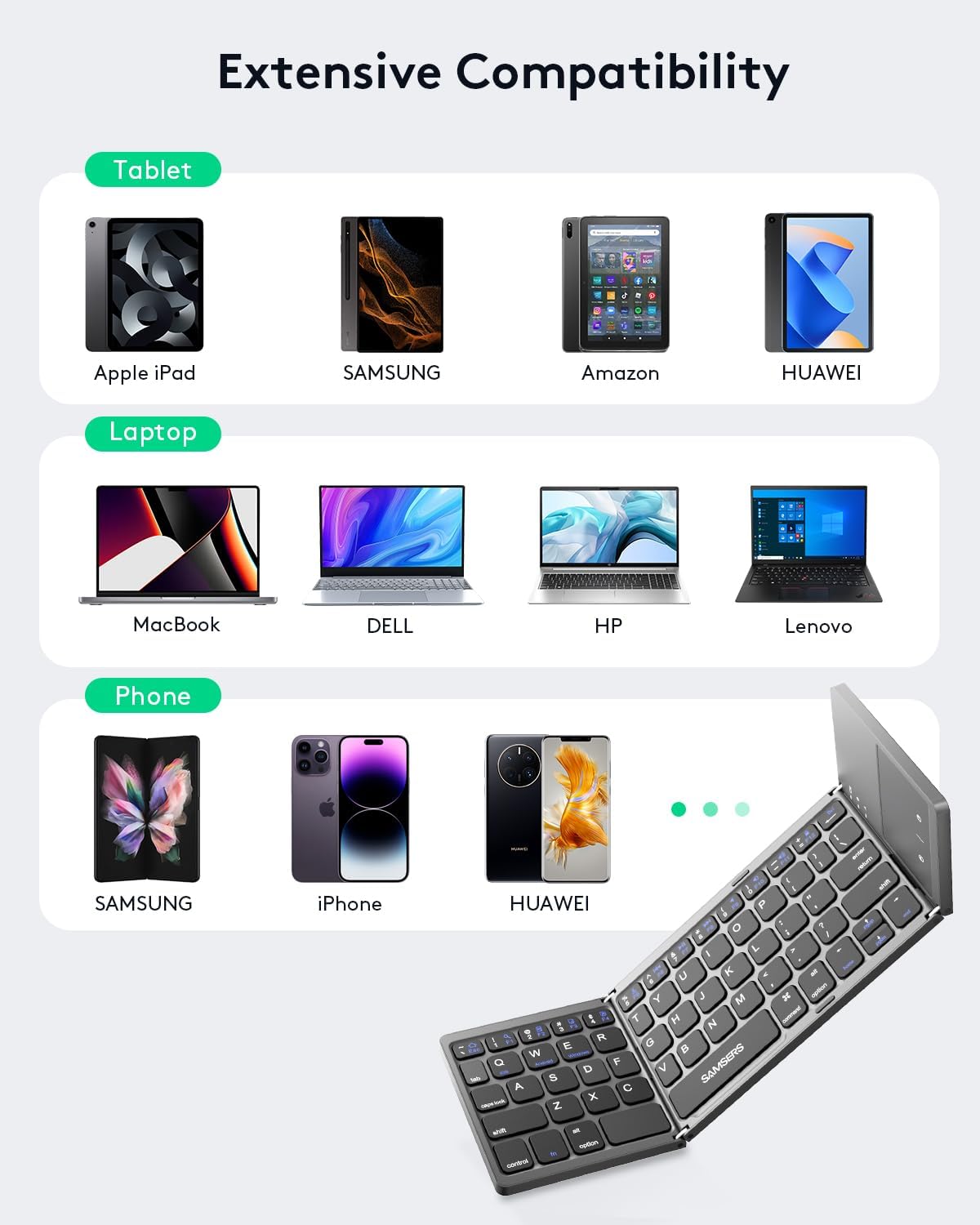 Thumbnail 1 de Samsers Foldable Bluetooth Keyboard 48h ⌨