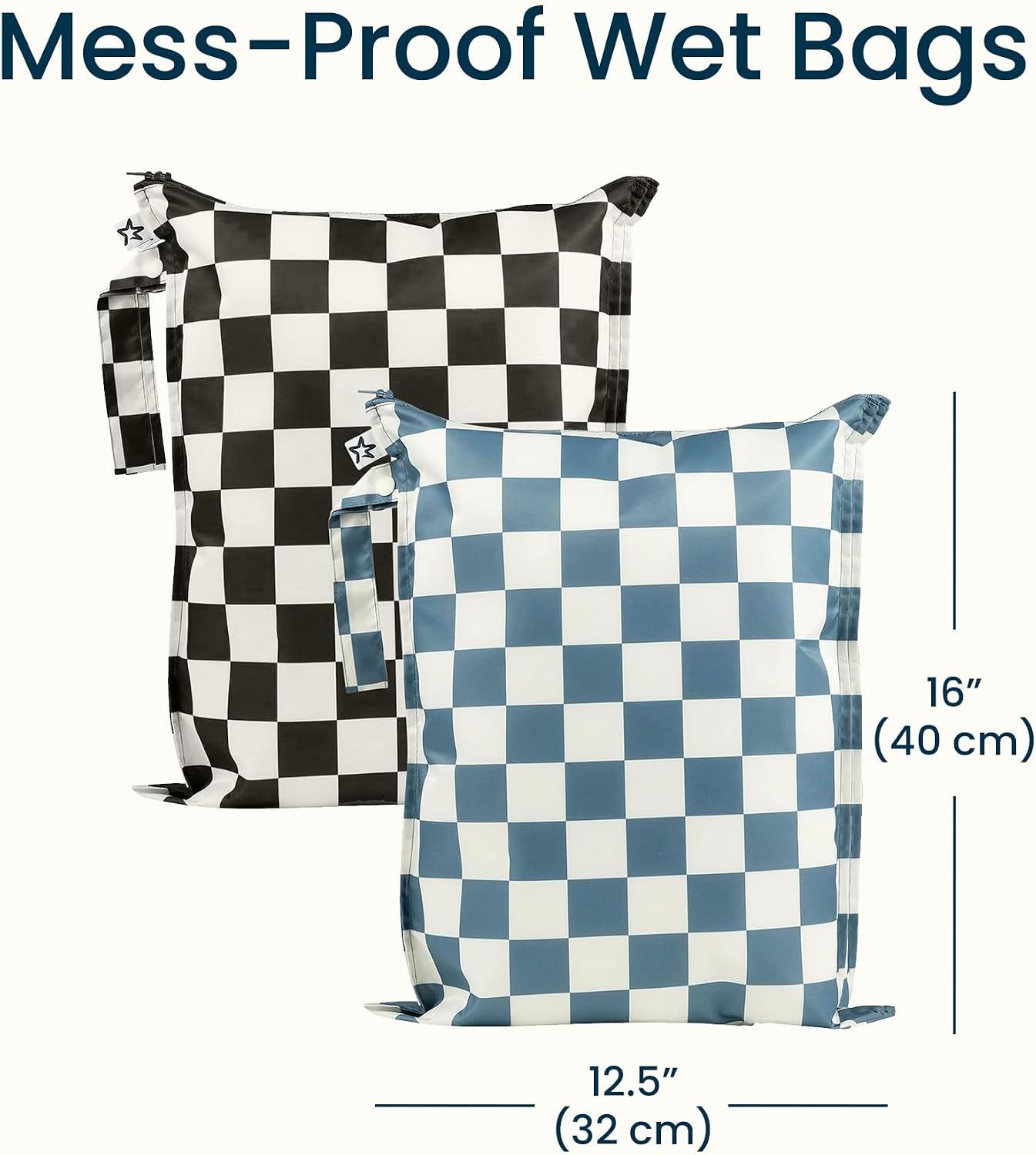 Detalle de Tiny Twinkle BGW Wet Bags, 2-Pack Waterproof Polyester Swim and Diaper Pouches