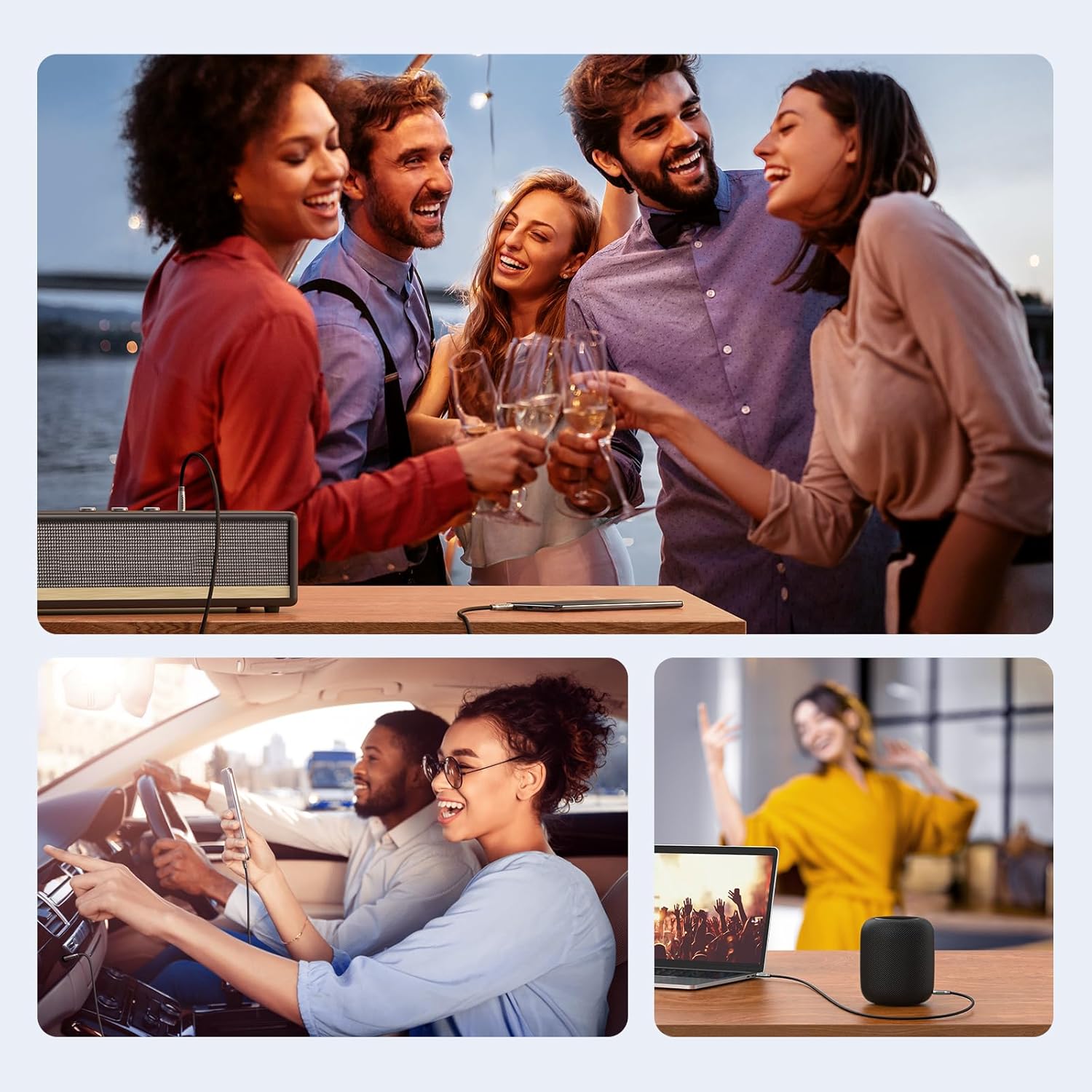 Thumbnail 5 de UGREEN Câble audio Jack 3,5 mm mâle / mâle HiFi stéréo nylon tressé 5 m