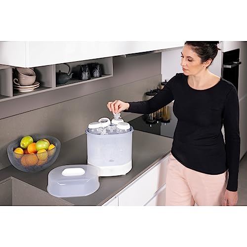 Thumbnail 4 de Chicco Esterilizador Eléctrico, Esterilizador de Biberones, Sacaleches y Chupete, con 3 Configuraciones y Apagado Automático, Apto para Microondas, Universal hasta 6 Biberones de 330 ml, Blanco