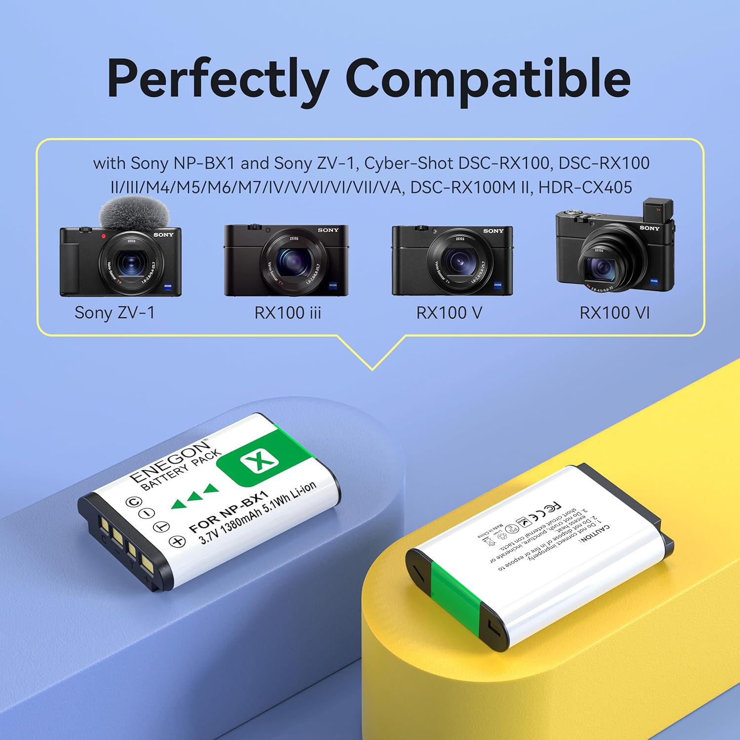 Detalle 2 de ENEGON NP-BX1 batteria 1380mAh