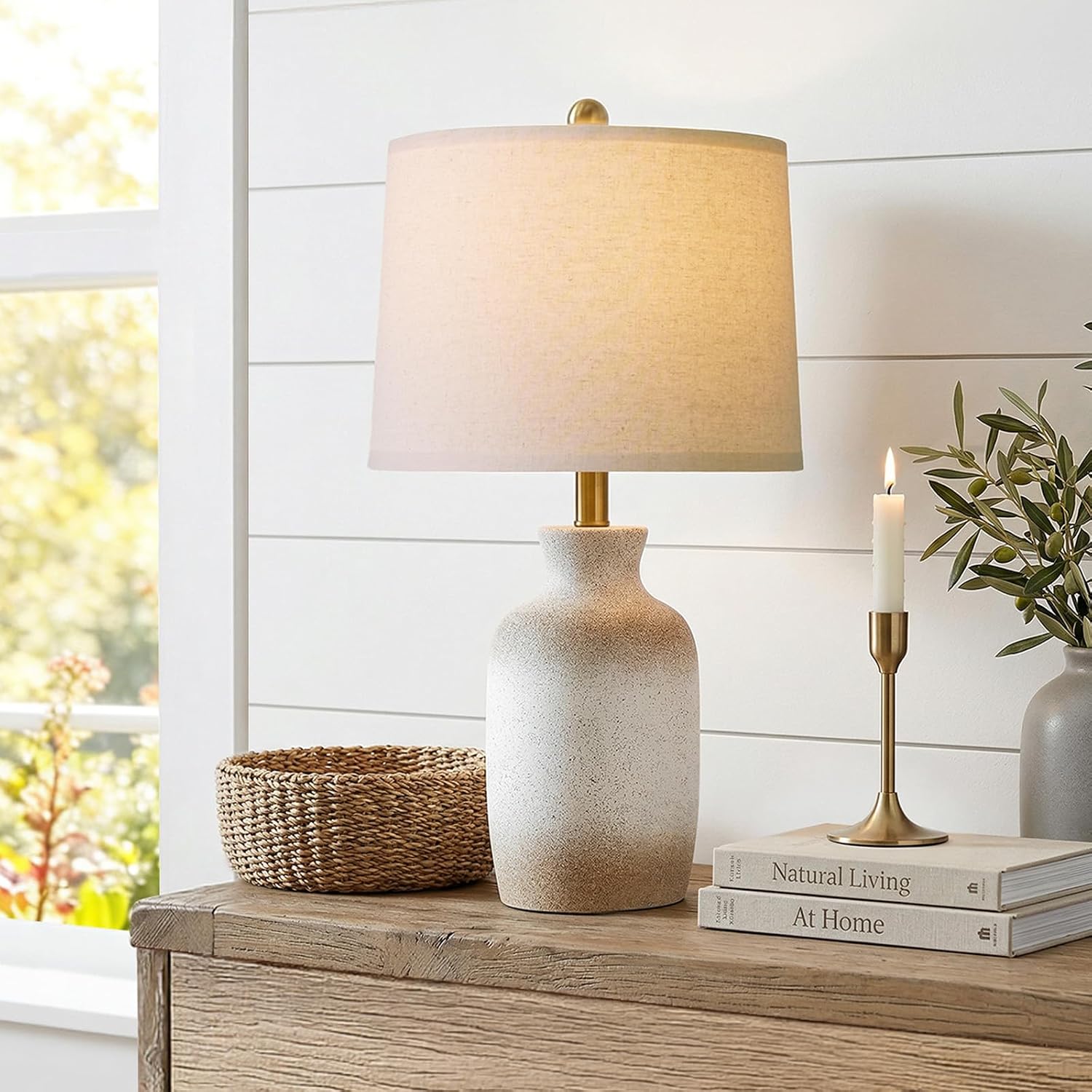 Detalle de PoKat Ceramic Table Lamp, 24-Inch