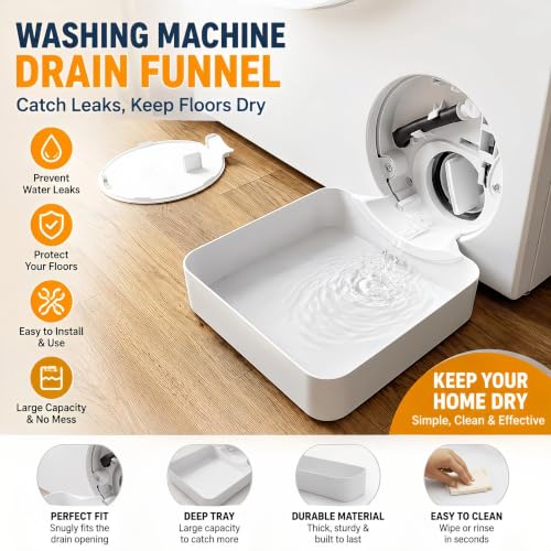 Detalle 2 de Bac de Vidange pour Lave-Linge, Lot de 2 – Aosyax