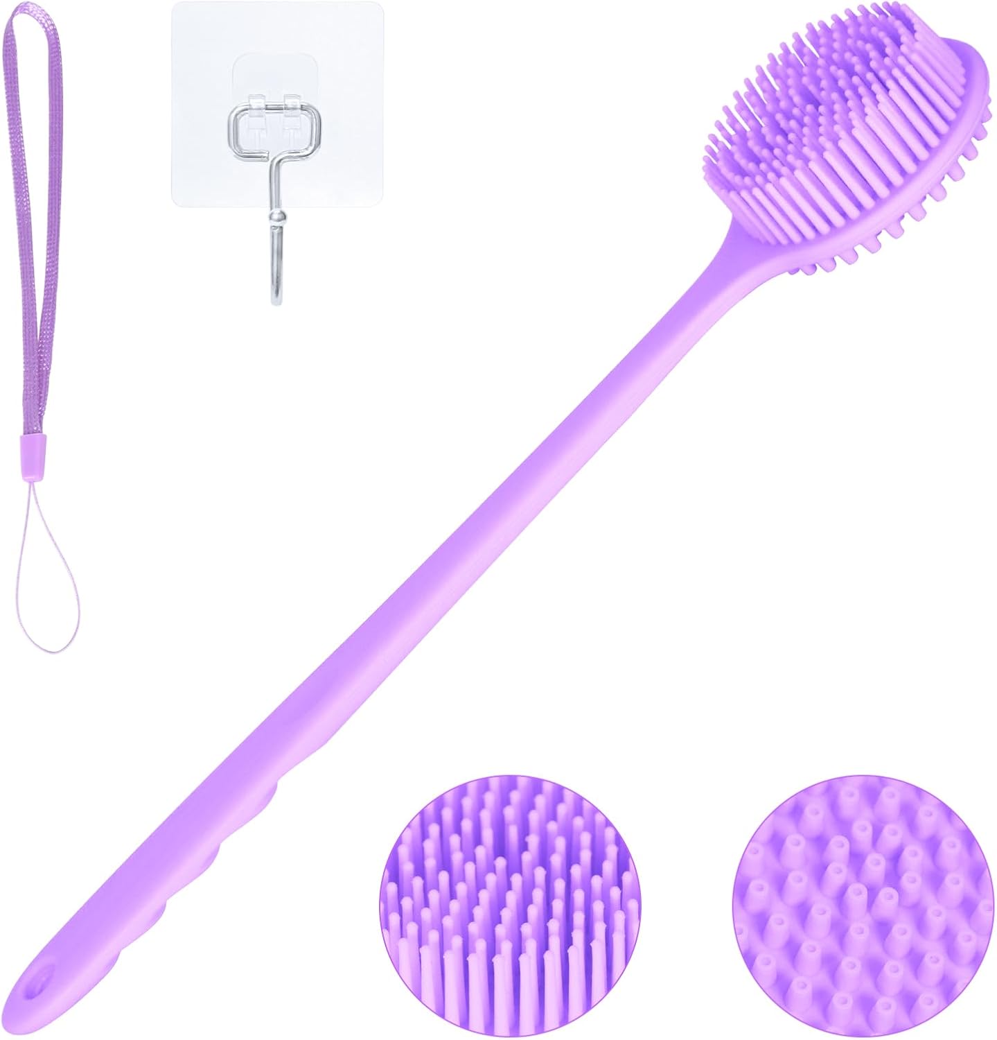 KXF Silicone Back Scrubber 37.5cm long handle