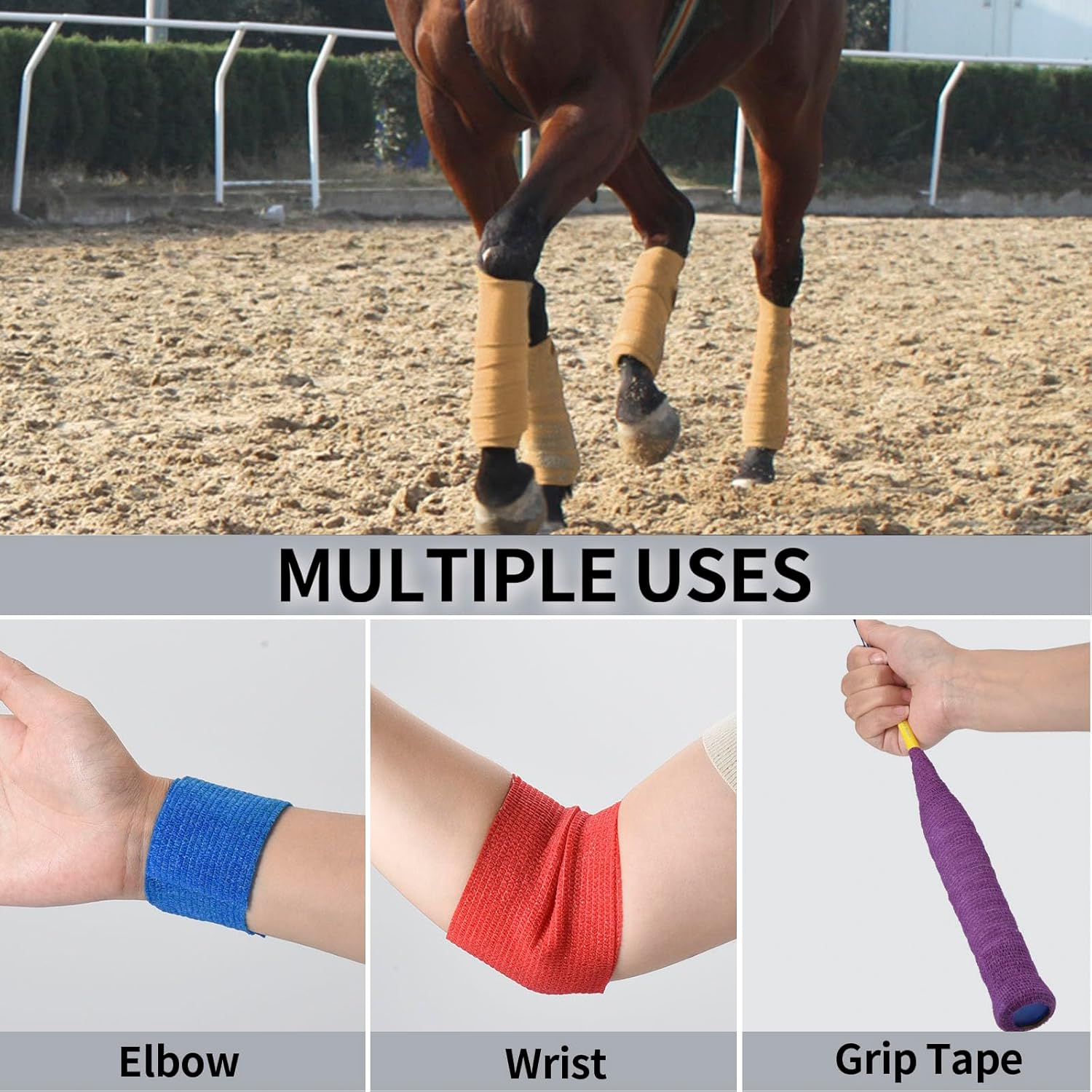 Thumbnail 6 de Sagafly 12 Rolls Self Adherent Cohesive Bandages 7.5cm x 4.5m – Self Adhesive Vet Wrap