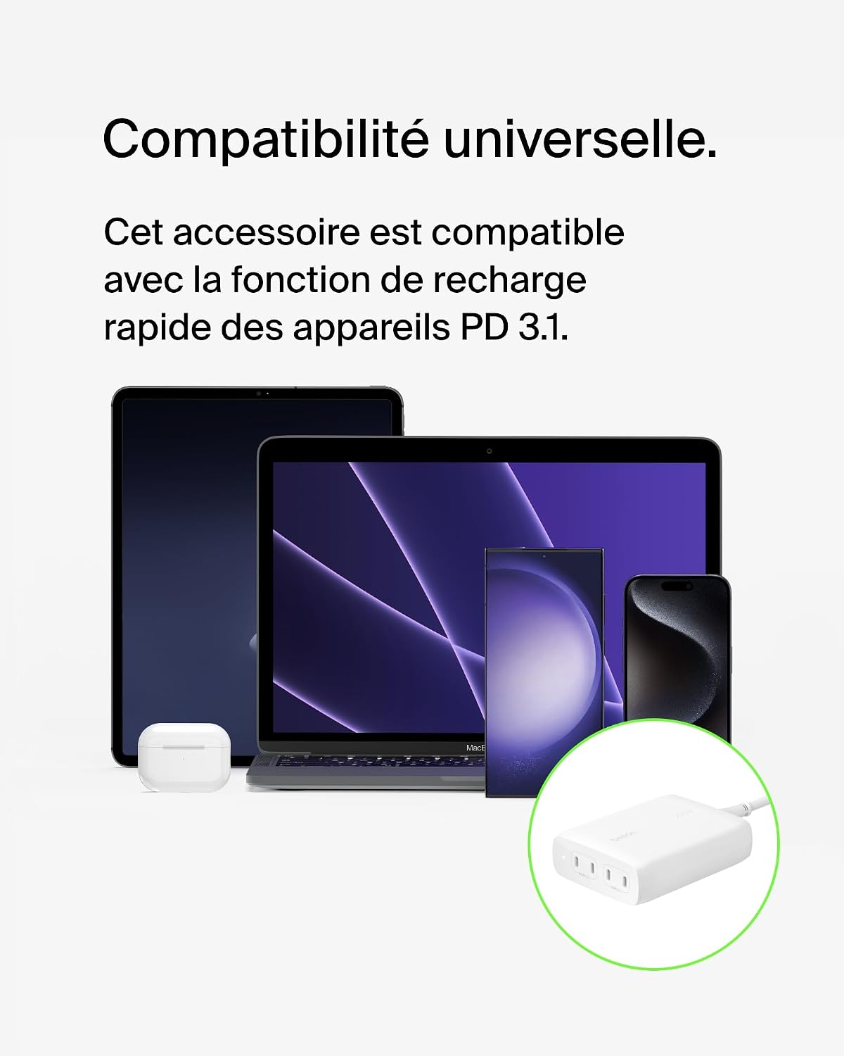 Thumbnail 5 de Belkin BoostCharge Pro chargeur GaN 200 W