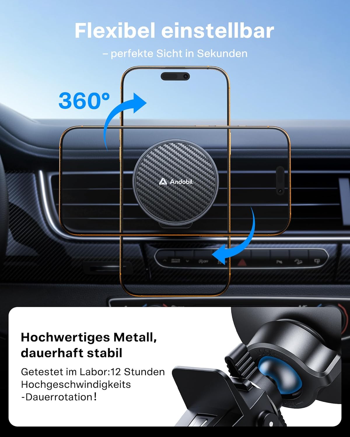 Detalle 2 de andobil Magnet Handyhalterung Auto mit 360°