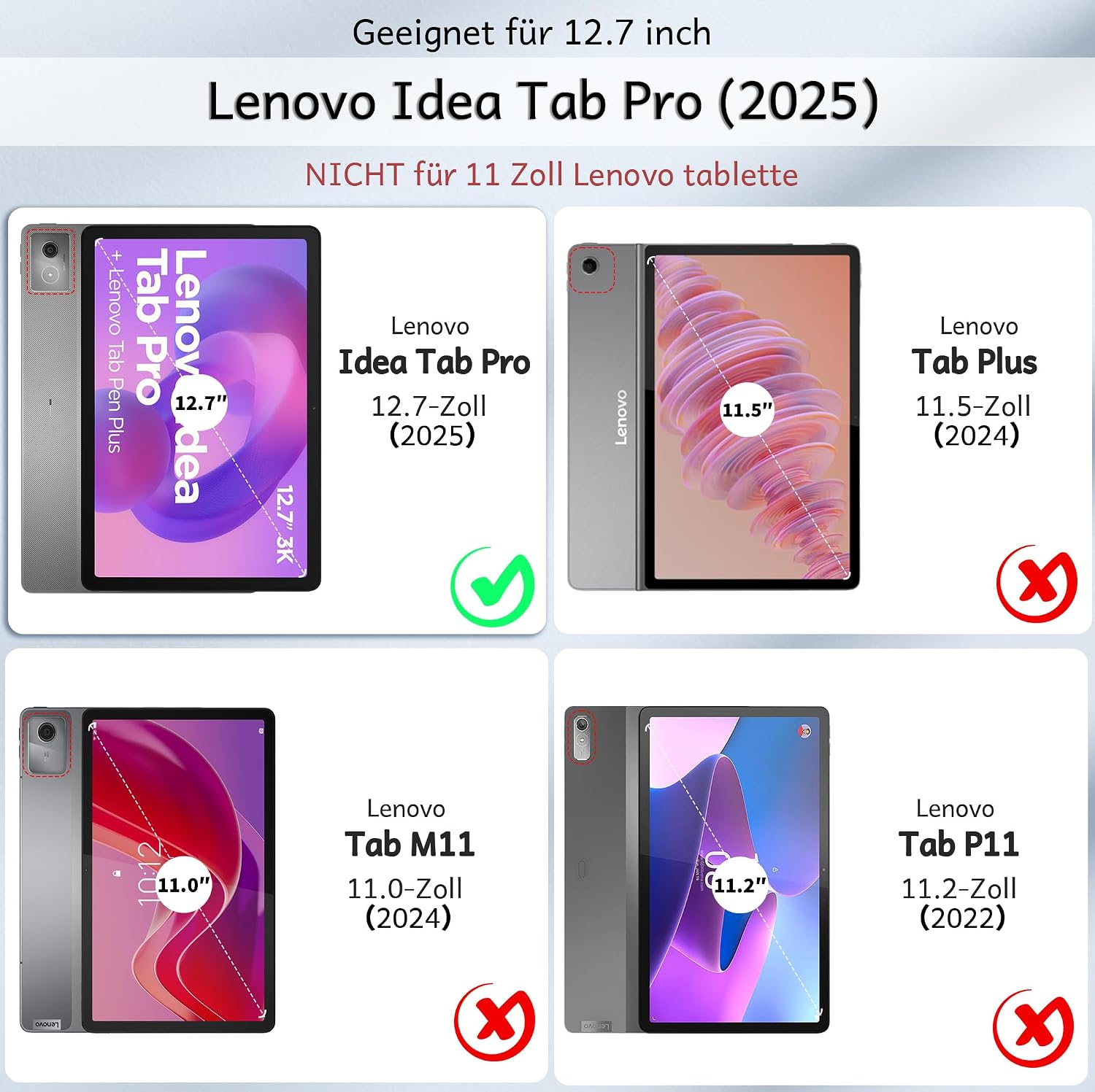 Thumbnail 1 de CACOE Tastatur Hülle Lenovo Idea Tab Pro 12.7