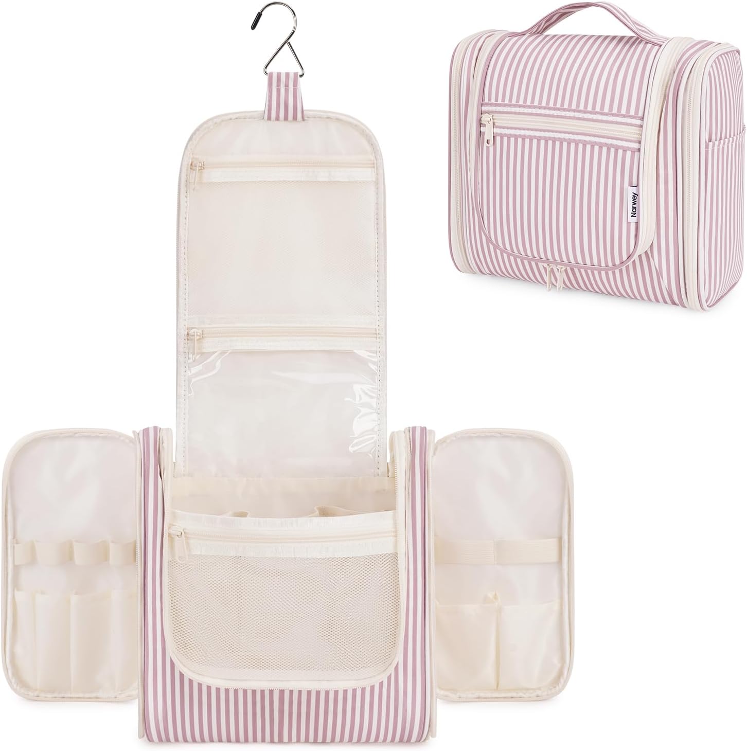 Detalle 2 de Narwey Stripe Travel Large Hanging Toiletry Bag 28cm