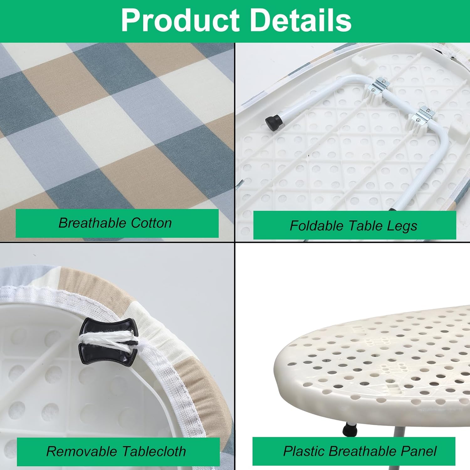 Thumbnail 4 de BeGrit Tabletop Ironing Board Compact Iron Table with Removable Sleeve Board and Built-In Iron Rest