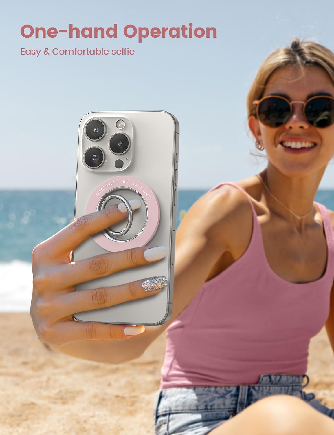 Detalle de Lamicall 360 Rotating MagSafe Phone Ring Holder 1