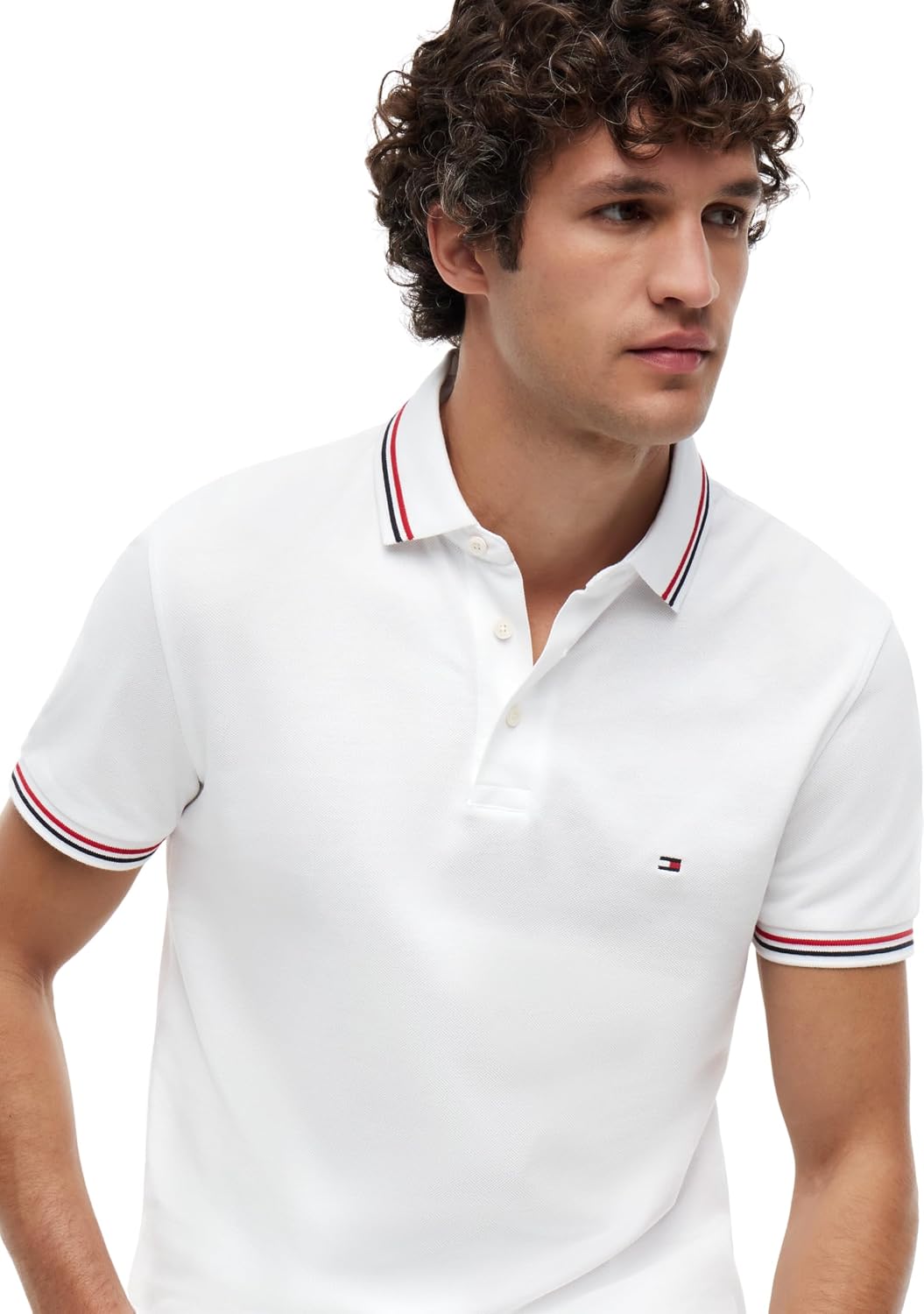 Detalle de Tommy Hilfiger Tipped Slim Fit Polo MW0MW37346 pour homme (lot de 1)