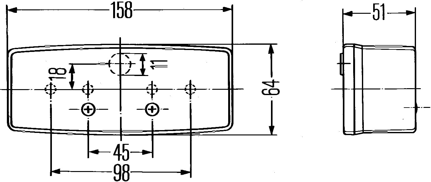 Thumbnail 5 de HELLA Feu clignotant halogène 12V/24V – Montage en saillie, droit, fiche plate
