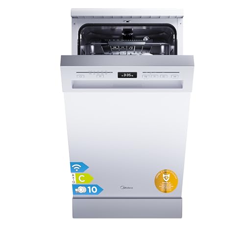 Detalle de Midea Spülmaschine 45 cm Freistehend & Unterbaufähig – 10 Maßgedecke, EEK C